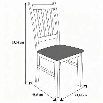 Cadeira de jantar SIMON faia/laranja
