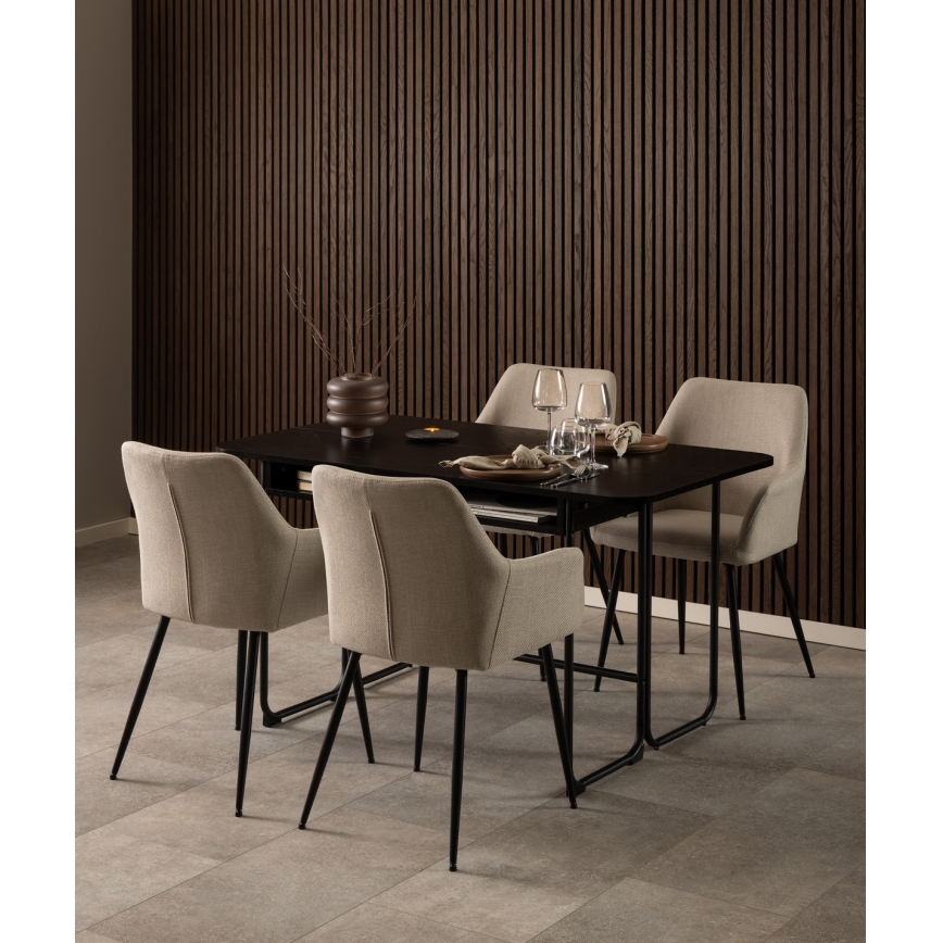 Cadeira de jantar com braços TANYA 1 unidade bege