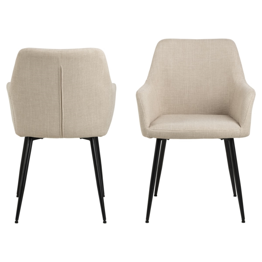 Cadeira de jantar com braços TANYA 1 unidade bege