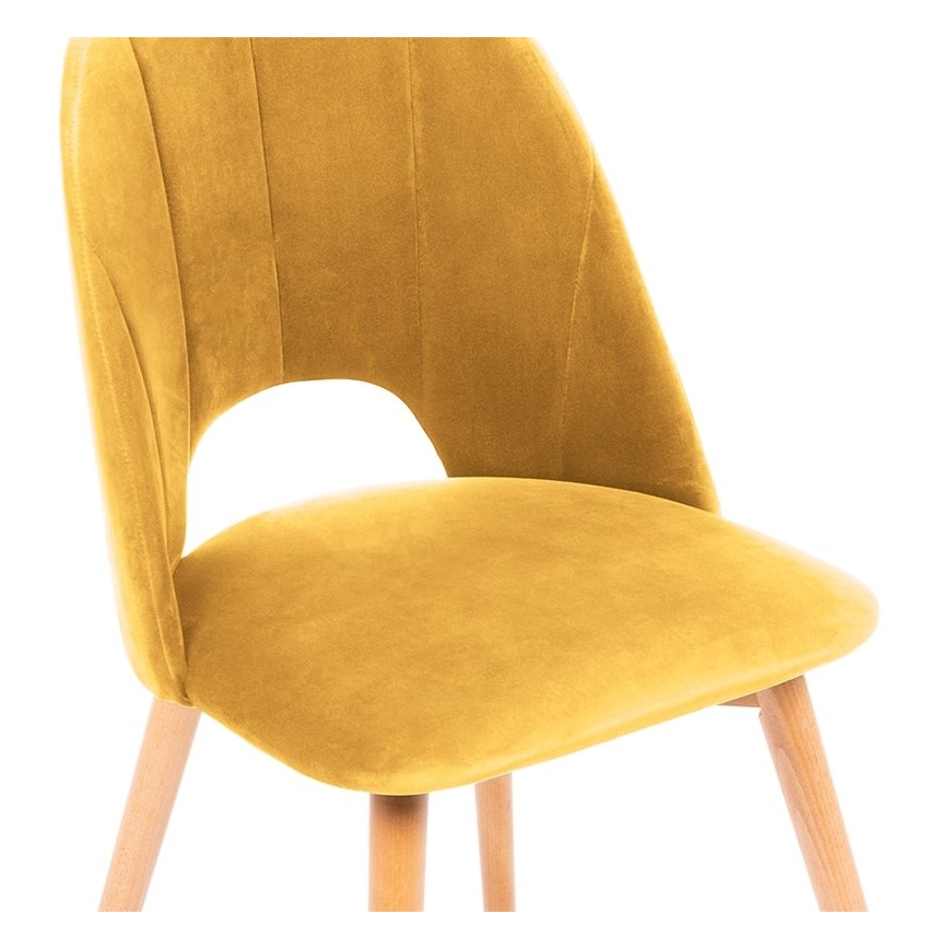 Cadeira de jantar TINO 86x48 cm amarelo/ carvalho claro