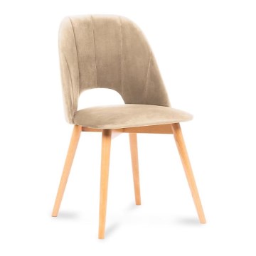 Cadeira de jantar TINO 86x48 cm bege/carvalho claro