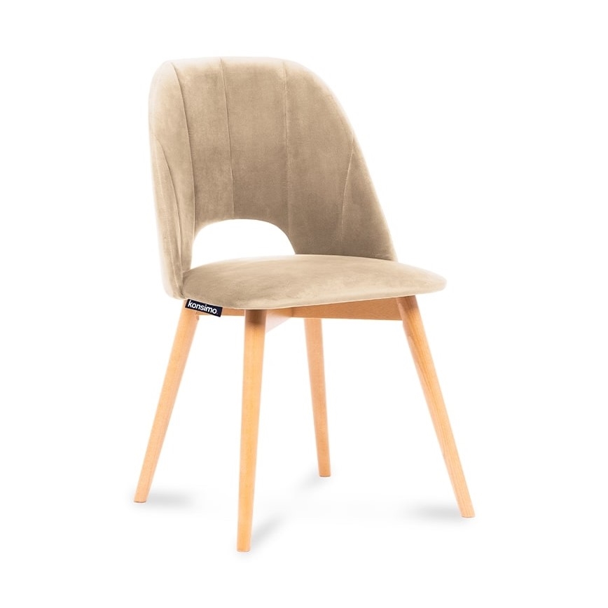 Cadeira de jantar TINO 86x48 cm bege/carvalho claro