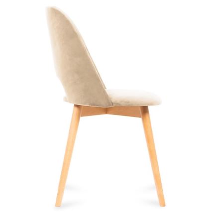 Cadeira de jantar TINO 86x48 cm bege/carvalho claro