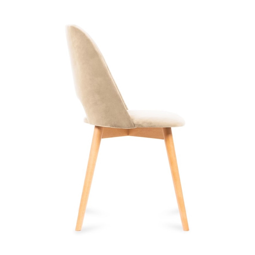 Cadeira de jantar TINO 86x48 cm bege/carvalho claro