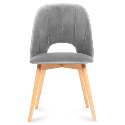 Cadeira de jantar TINO 86x48 cm cinza/carvalho claro