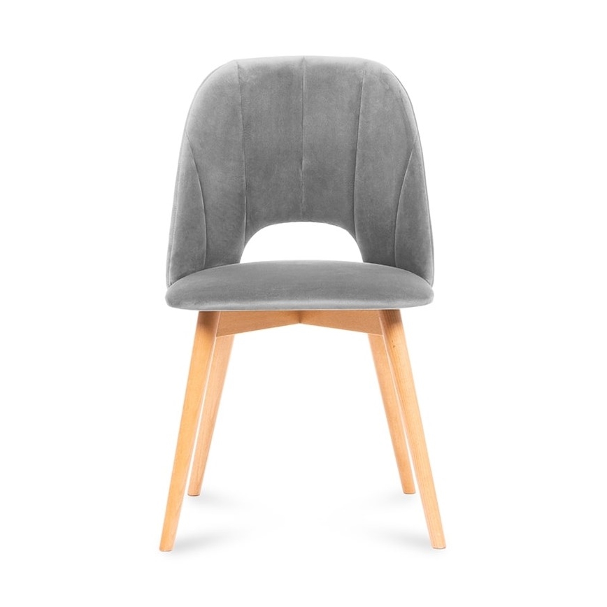 Cadeira de jantar TINO 86x48 cm cinza/carvalho claro