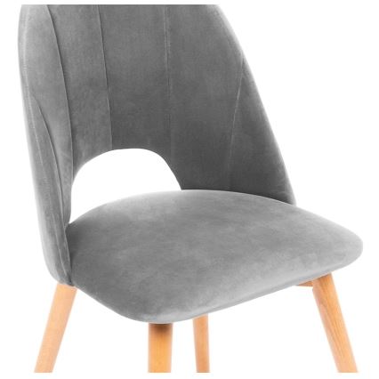 Cadeira de jantar TINO 86x48 cm cinza/carvalho claro