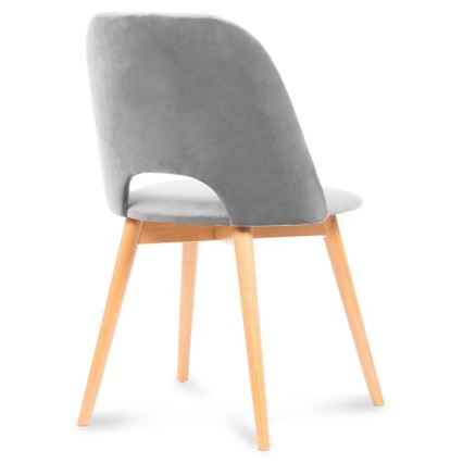 Cadeira de jantar TINO 86x48 cm cinza/carvalho claro