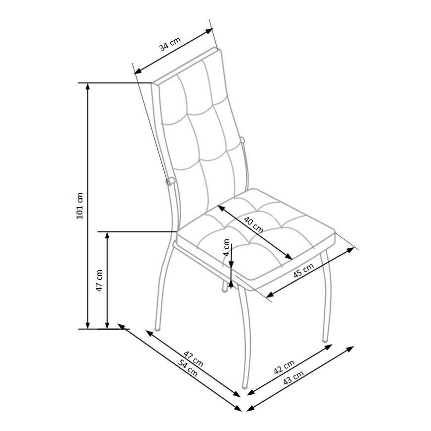 Cadeira de jantar WARMIS, 1 unidade, branca