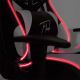 Cadeira de jogo VARR Flash com retroiluminação LED RGB + controlo remoto preto/branco