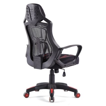 Cadeira de jogo VARR Spider preto/vermelho