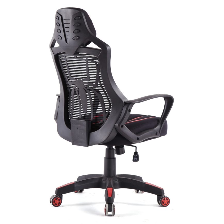 Cadeira de jogo VARR Spider preto/vermelho