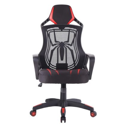 Cadeira de jogo VARR Spider preto/vermelho