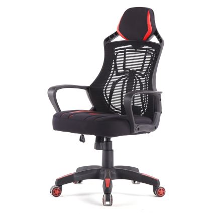 Cadeira de jogo VARR Spider preto/vermelho