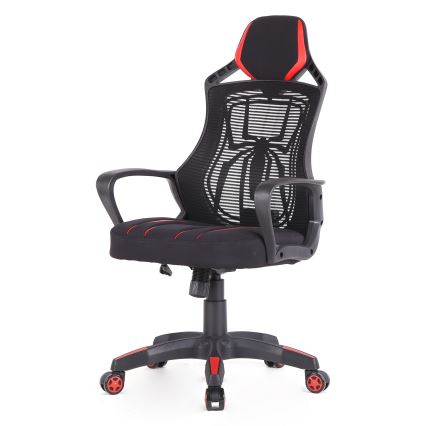 Cadeira de jogo VARR Spider preto/vermelho