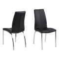 Cadeira de refeição AMAL 1 unid. preto/cromado mate