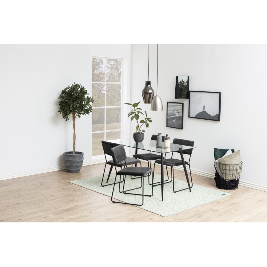 Cadeira de refeição COLE 1 unid. cinzento escuro