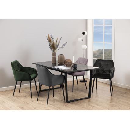 Cadeira de refeição com apoios de braços AYLIN 1 unid. preto