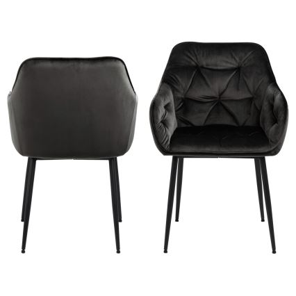 Cadeira de refeição com apoios de braços AYLIN 1 unid. preto