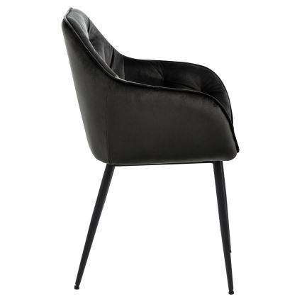 Cadeira de refeição com apoios de braços AYLIN 1 unid. preto