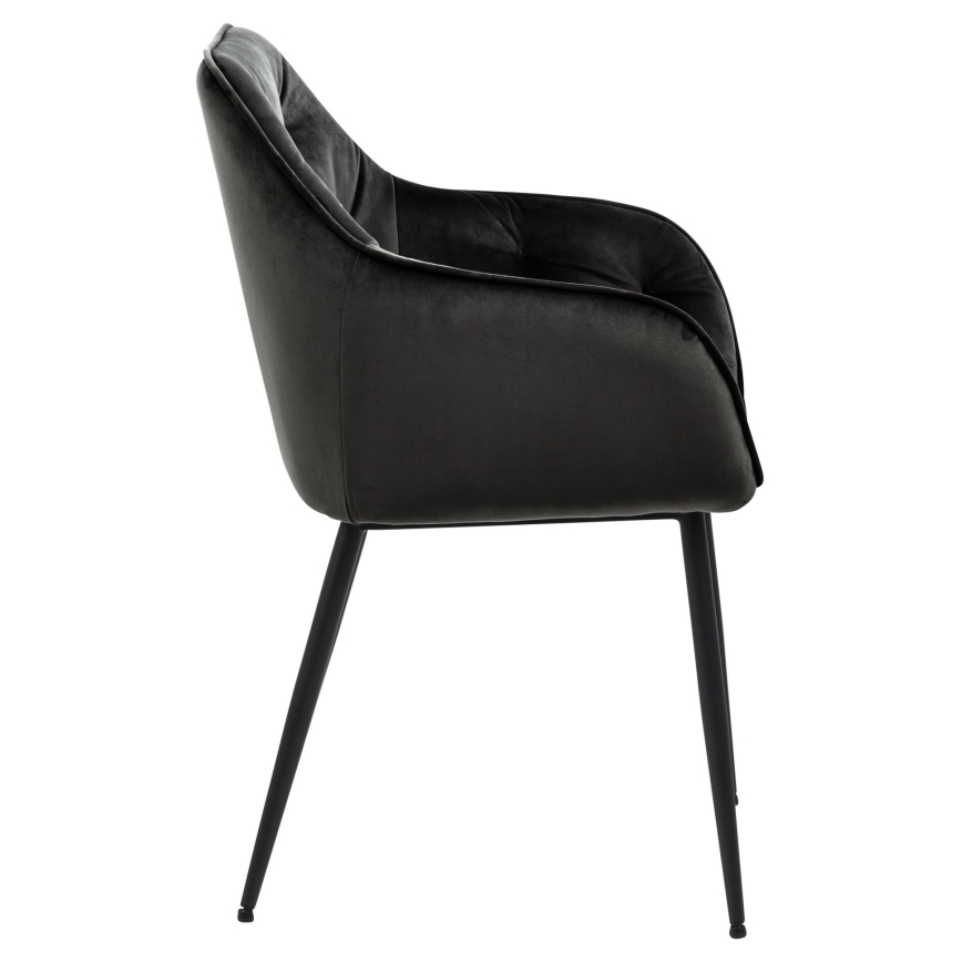 Cadeira de refeição com apoios de braços AYLIN 1 unid. preto