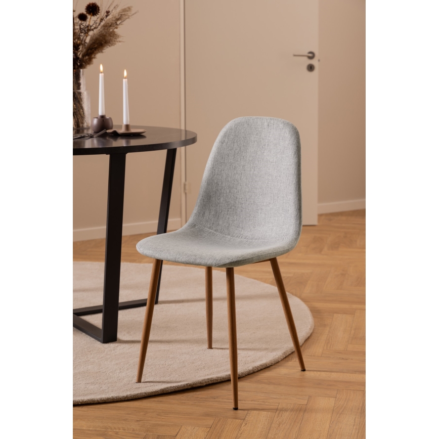 Cadeira de refeição KAIA 1 unid. cinzento claro/carvalho