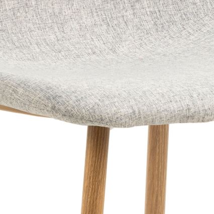 Cadeira de refeição KAIA 1 unid. cinzento claro/carvalho