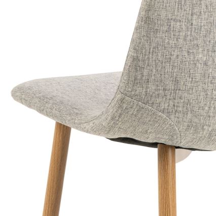 Cadeira de refeição KAIA 1 unid. cinzento claro/carvalho