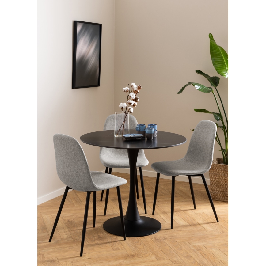 Cadeira de refeição KAIA 1 unid. cinzento claro