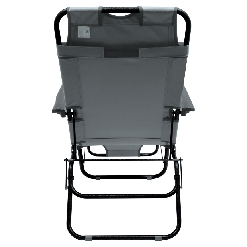 Cadeira dobrável ajustável cinzento/preto