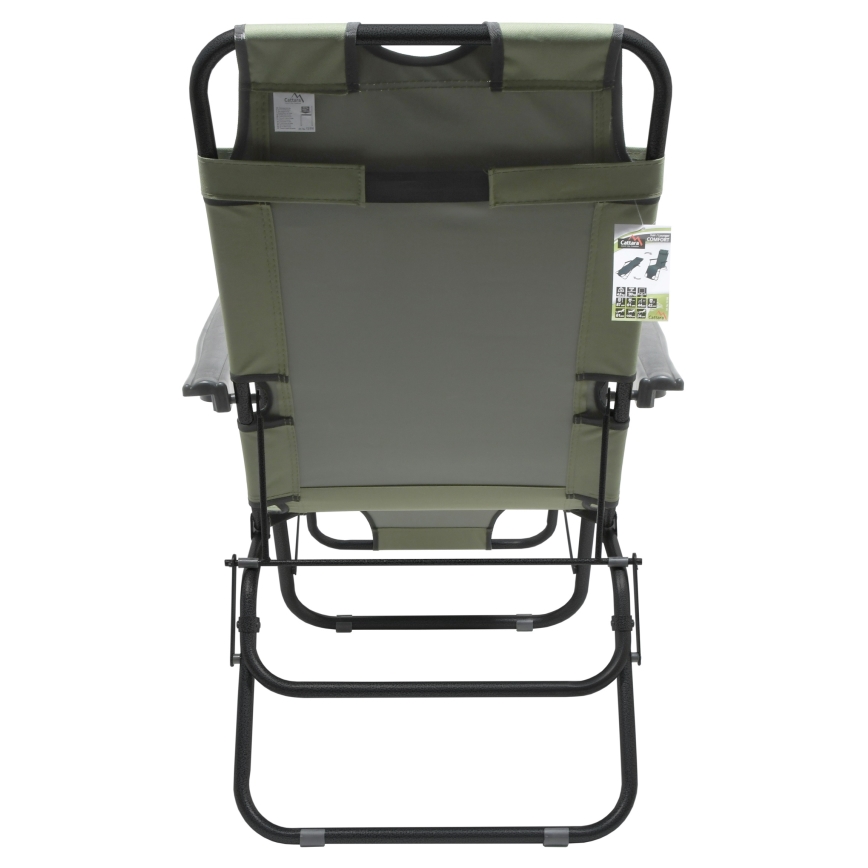 Cadeira dobrável ajustável verde/preto