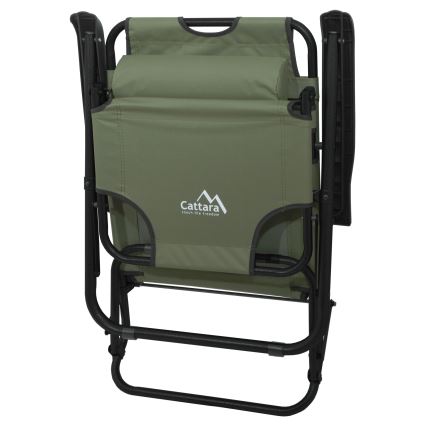 Cadeira dobrável ajustável verde/preto