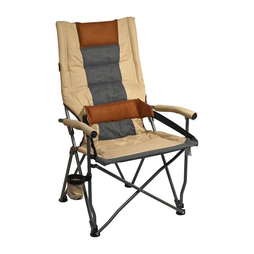 Cadeira dobrável de campismo castanho