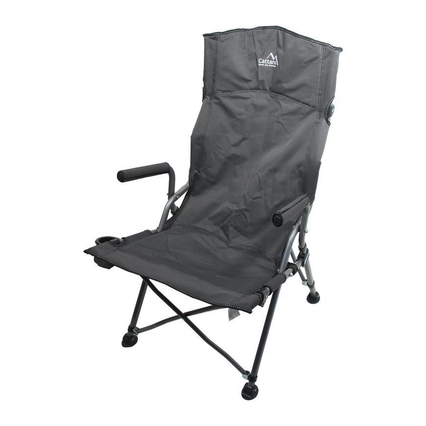 Cadeira dobrável de campismo cinzento