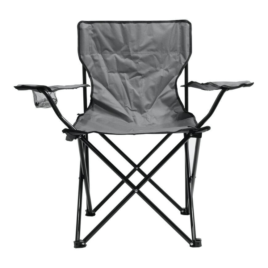 Cadeira dobrável de campismo cinzento