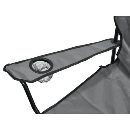 Cadeira dobrável de campismo cinzento