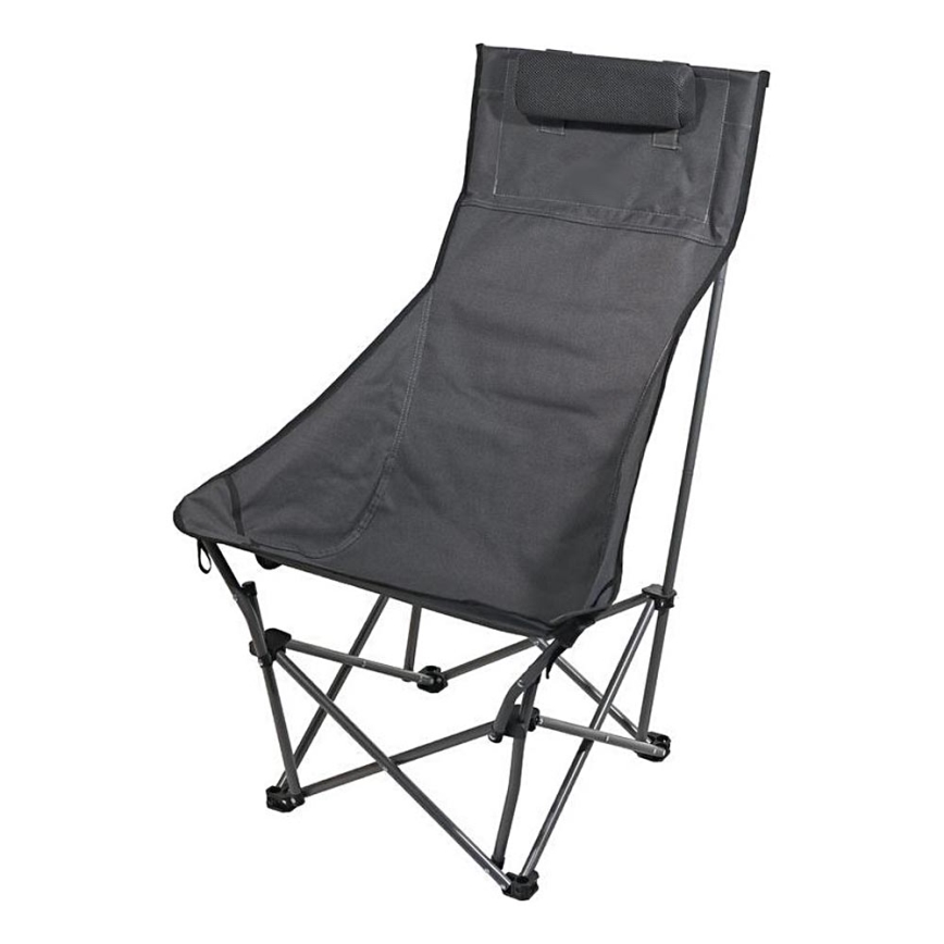 Cadeira dobrável de campismo cinzento