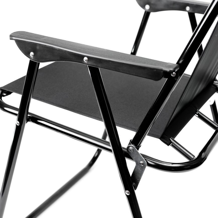 Cadeira dobrável de campismo preto