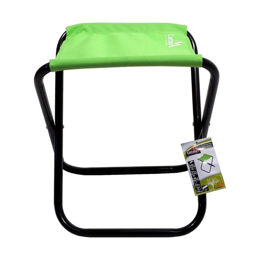 Cadeira dobrável de campismo verde/preto