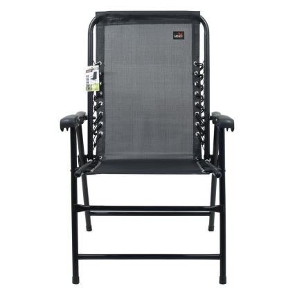 Cadeira dobrável de jardim preto