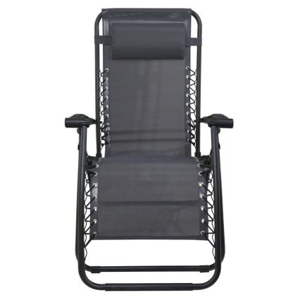 Cadeira dobrável e ajustável cinzento