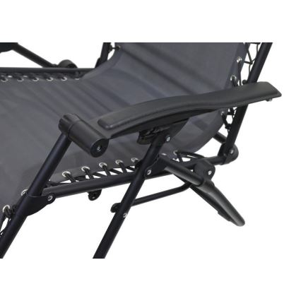 Cadeira dobrável e ajustável cinzento