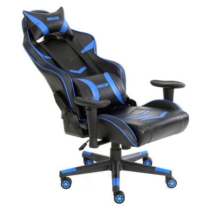 Cadeira gamer VARR Nascar preta/azul