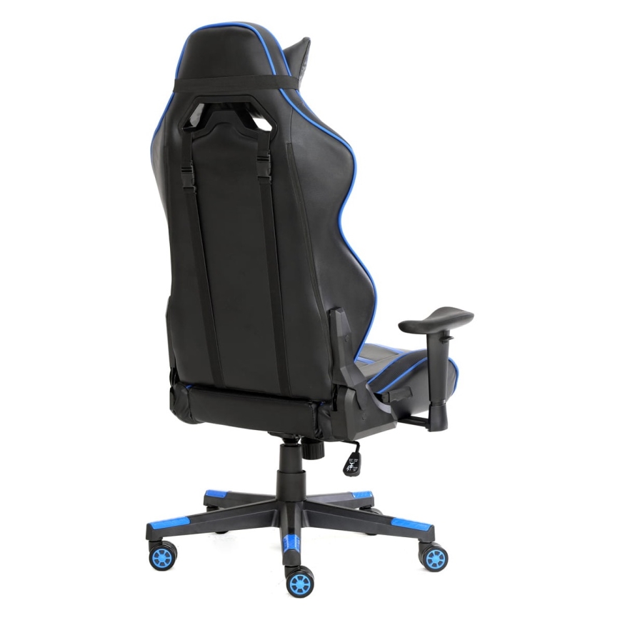 Cadeira gamer VARR Nascar preta/azul