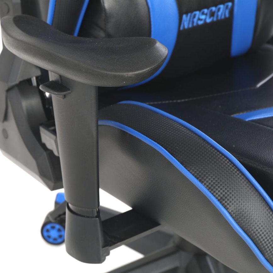 Cadeira gamer VARR Nascar preta/azul