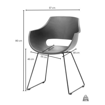 Cadeira ROCKY 1 unidade antracite