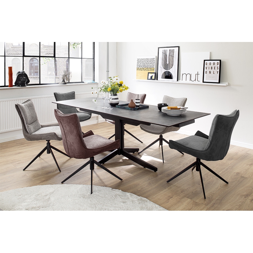 Cadeira ZAIRA, 1 unidade, castanha/vermelha