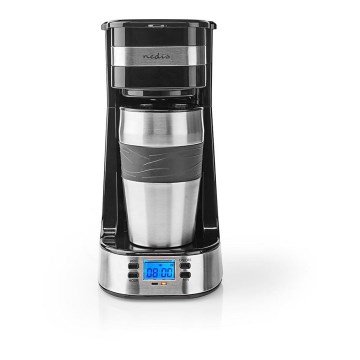 Cafeteira individual 0,4 l com temporizador e caneca de viagem