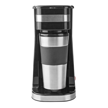 Cafeteira para uma chávena 0,4 l com caneca de viagem