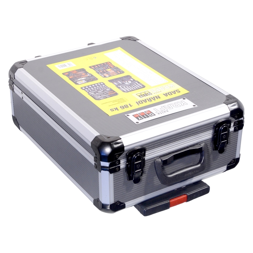 Caixa de alumínio com ferramentas 186 pcs